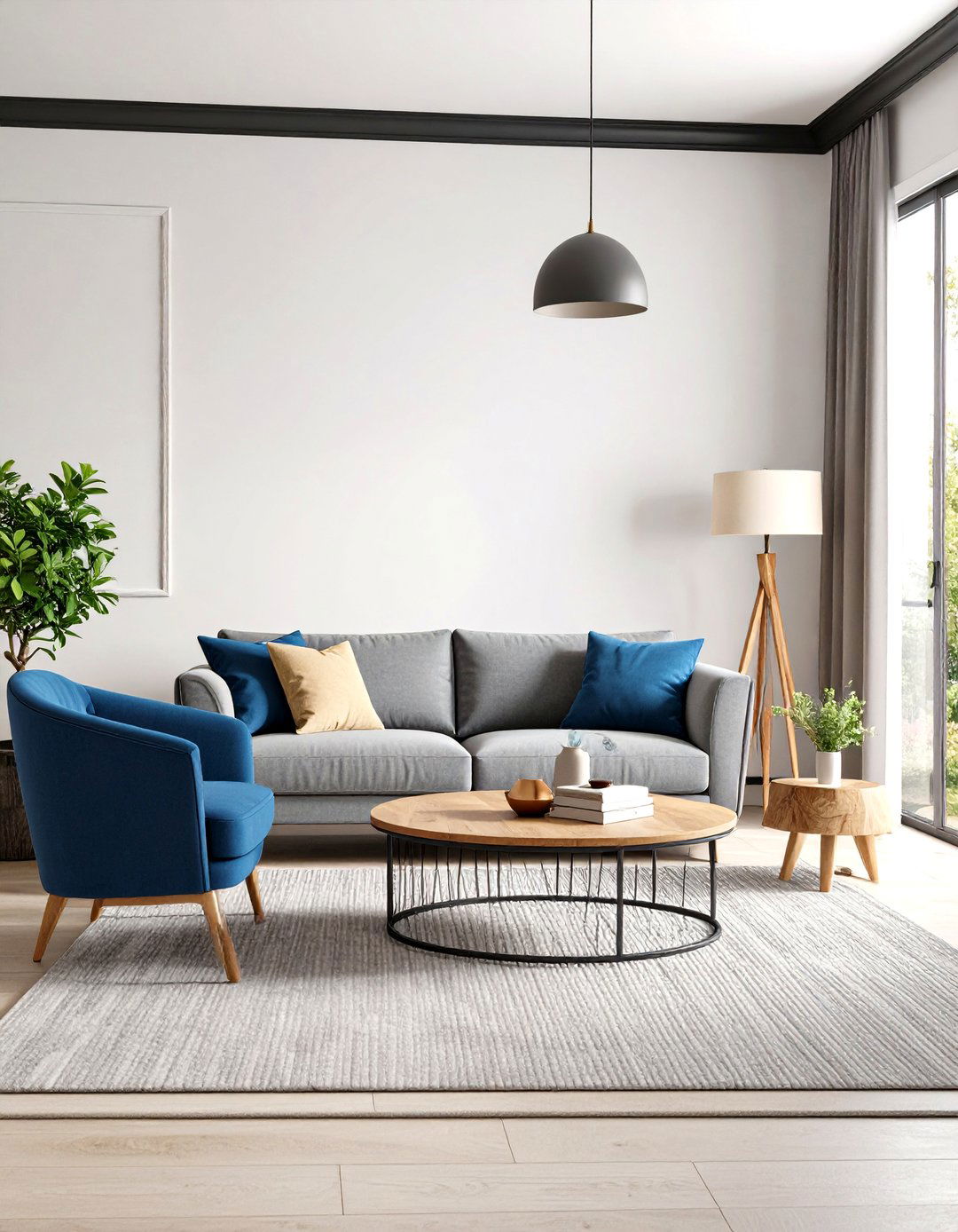 Transitional Comfort Grey Walls Black Trim Living Room - 20 living room grey walls black trim