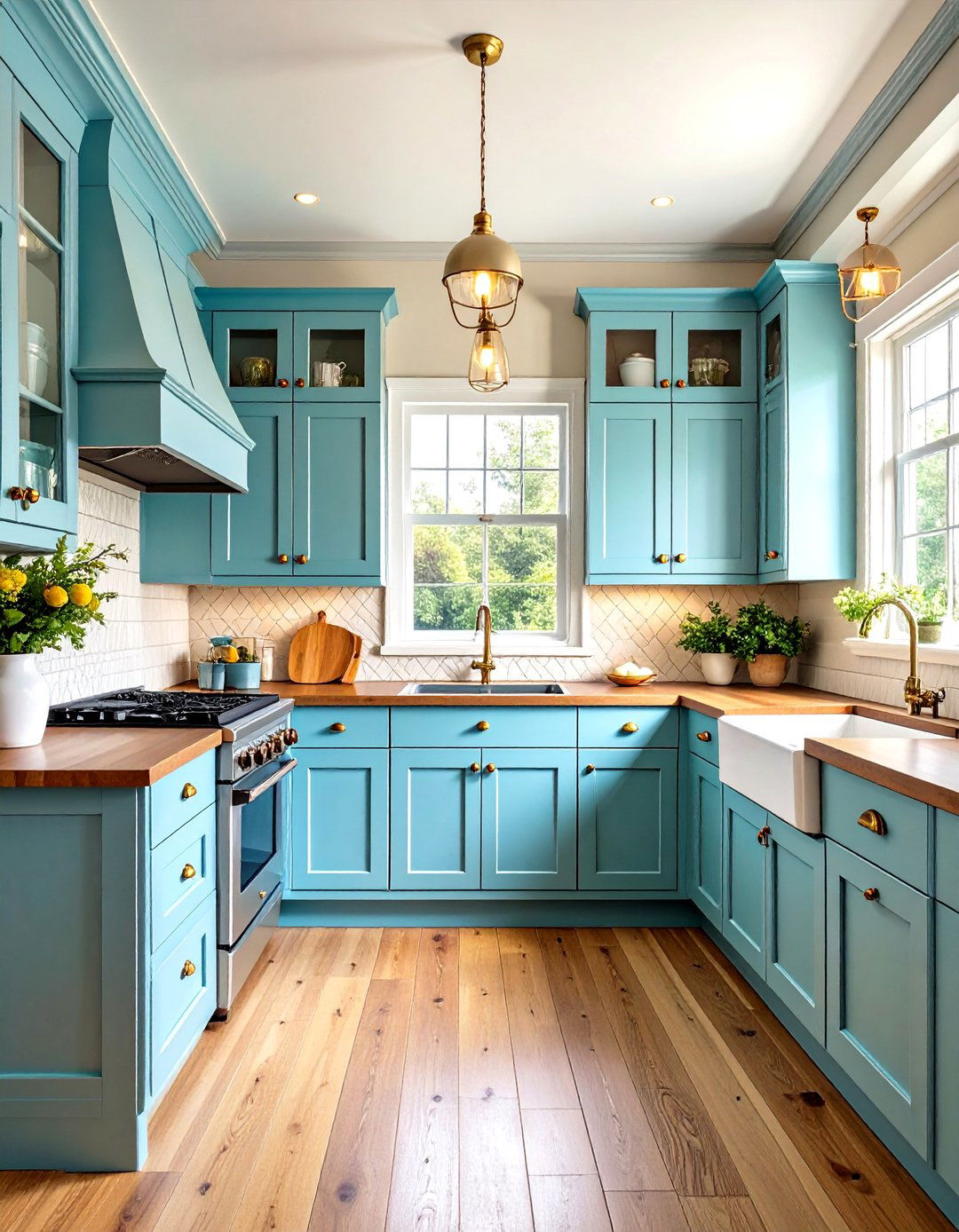 Transitional Cottage One Wall Kitchen - 20 One Wall Kitchen Ideas