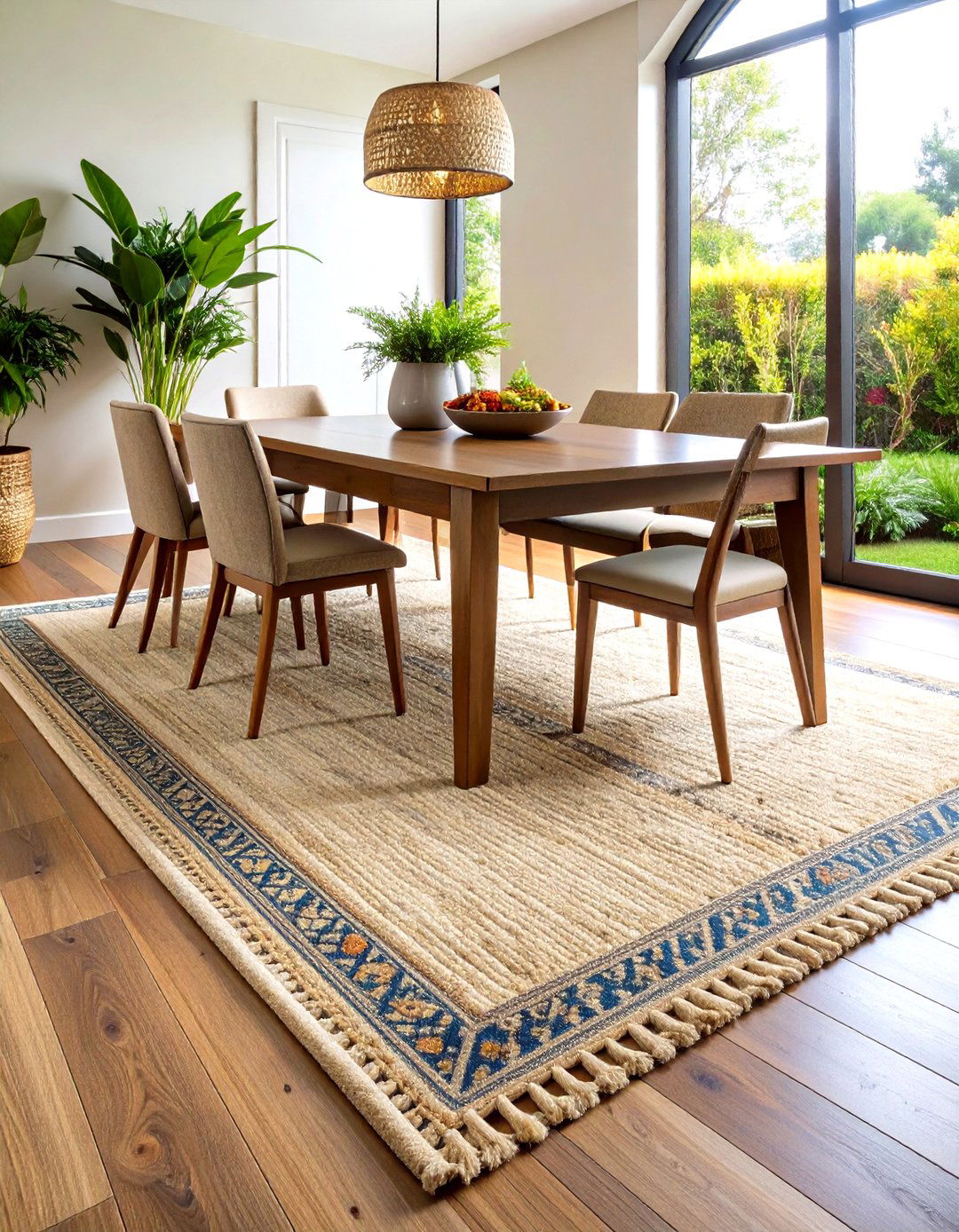 Transitional Dining Room Area Rug Foundations - 20 Transitional Dining Room Ideas
