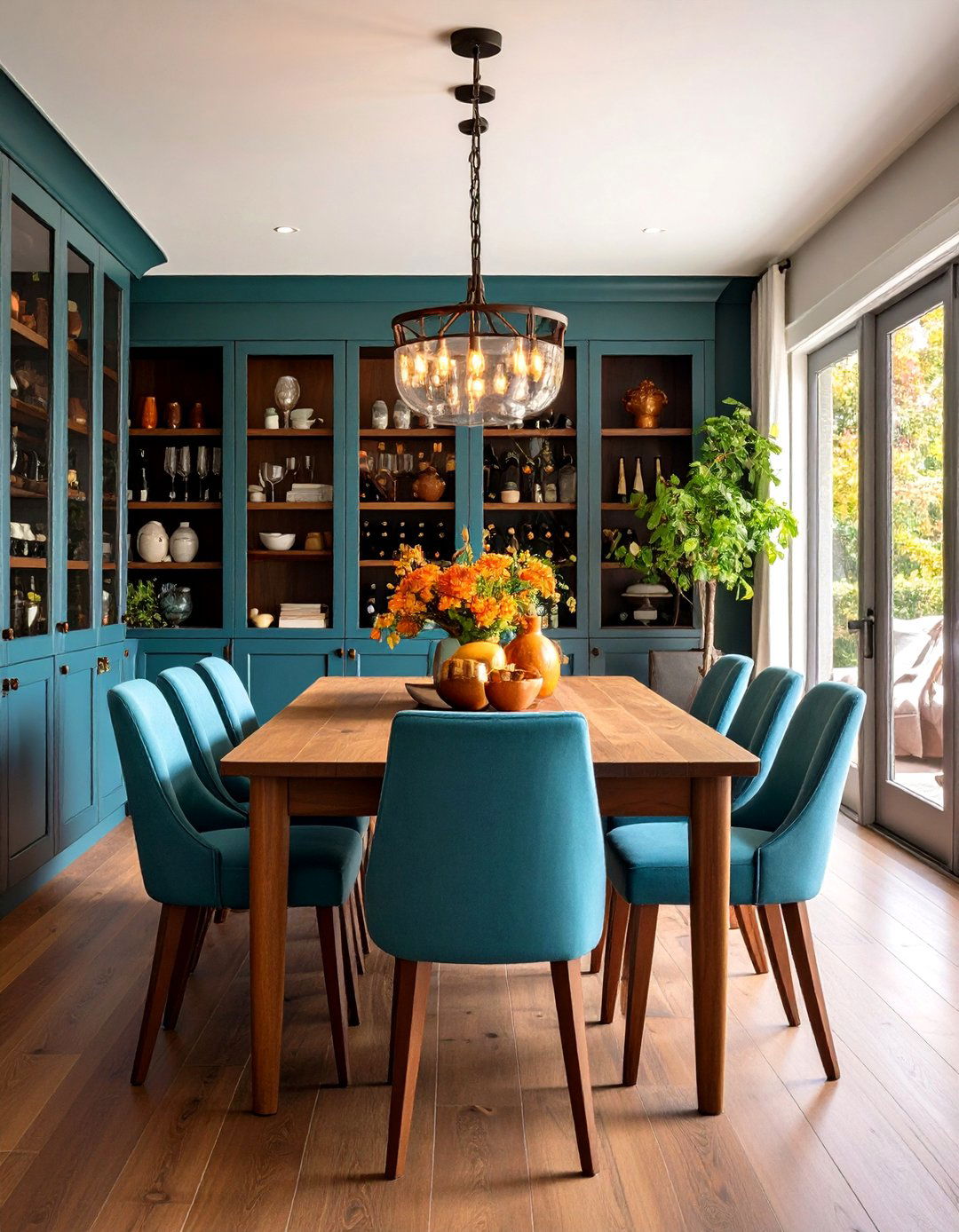 Transitional Dining Room Built In Storage and Display Features - 20 Transitional Dining Room Ideas