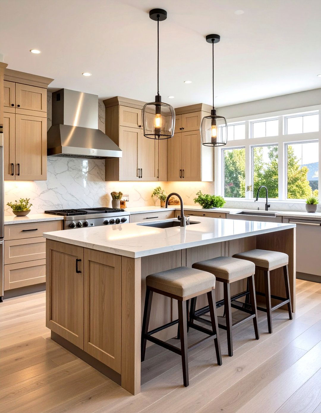 Transitional Family Kitchen With Stainless Steel Appliances - 20 Kitchen With Stainless Steel Appliances