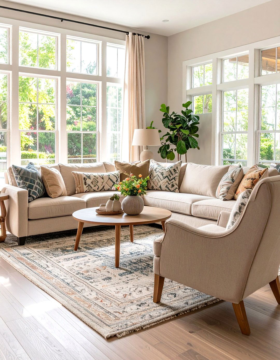 Transitional Living Room Seating Arrangements for Comfort - 20 Transitional Interior Design Ideas