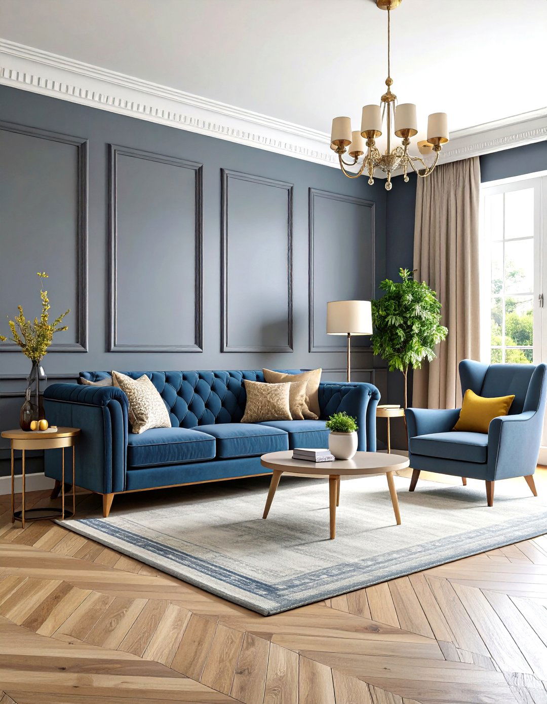 Transitional Living Room Wainscoting Blend - 20 Living Room Wainscoting Ideas