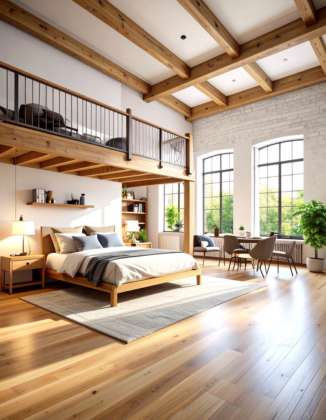 Transitional Loft Bedroom - 20 Loft Bedroom Ideas