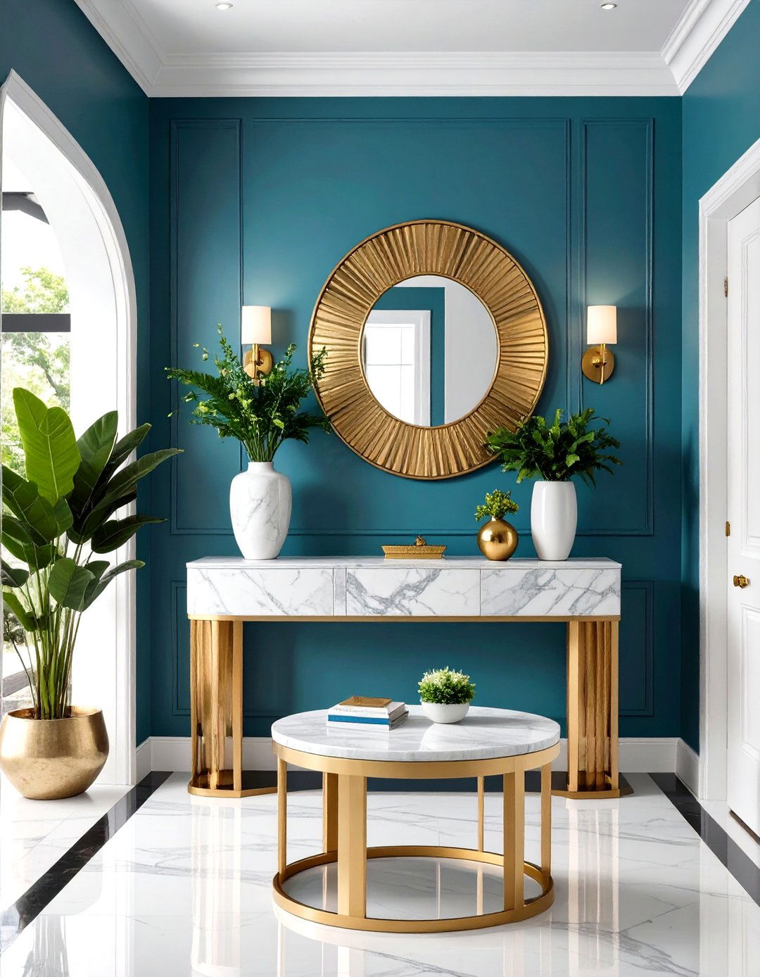 Transitional Modern Entryway with Mixed Materials - 20 Modern Entryway Ideas