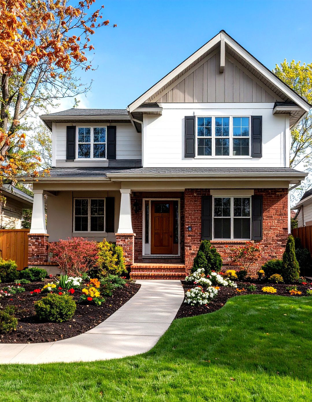 Transitional Styles Modern Meets Traditional - 20 Vinyl Siding and Brick Combinations