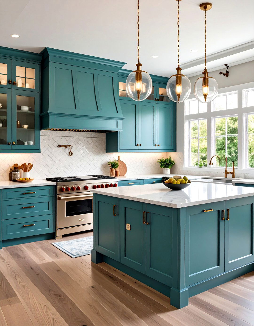 Transitional White Kitchen with Mixed Design Styles - 20 White Kitchen Ideas