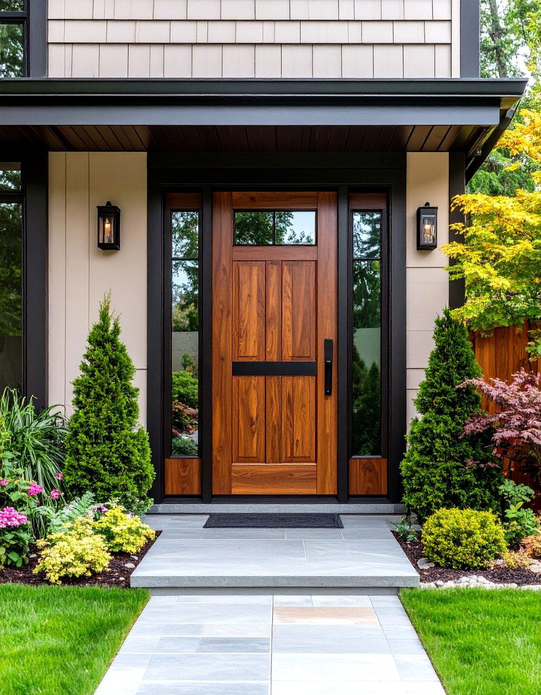 Transitional - 20 Stained Front Door Ideas