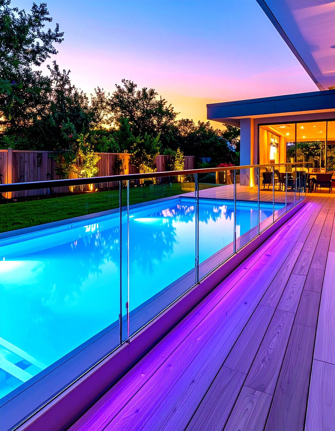 Translucent Acrylic Railings for Modern Appeal - 20 Pool Deck Railing Ideas