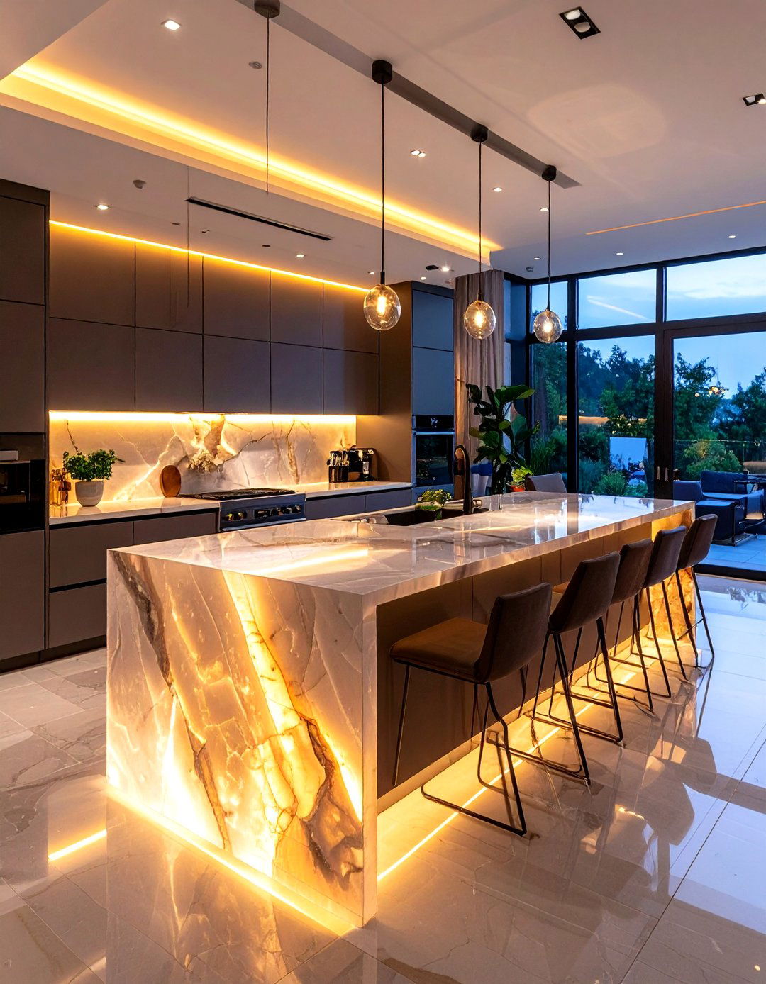 Translucent Backlit Kitchen Countertops - 20 Kitchen Countertop Ideas