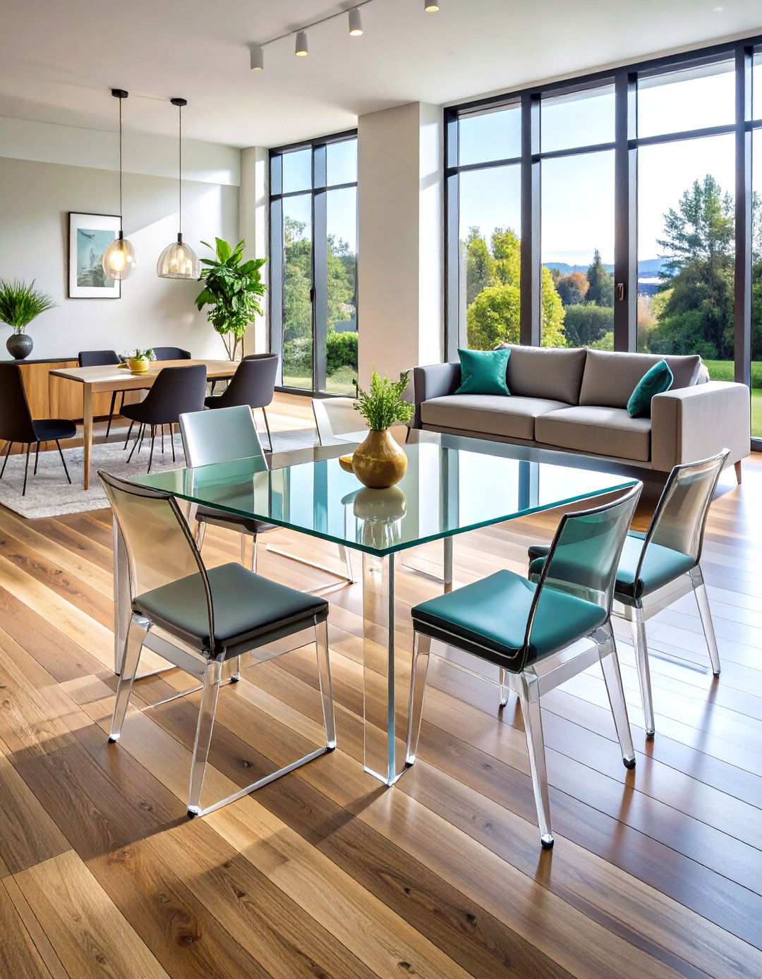 Transparent Furniture for Maintaining Small Living Room Openness - 20 Apartment Small Living Room Ideas