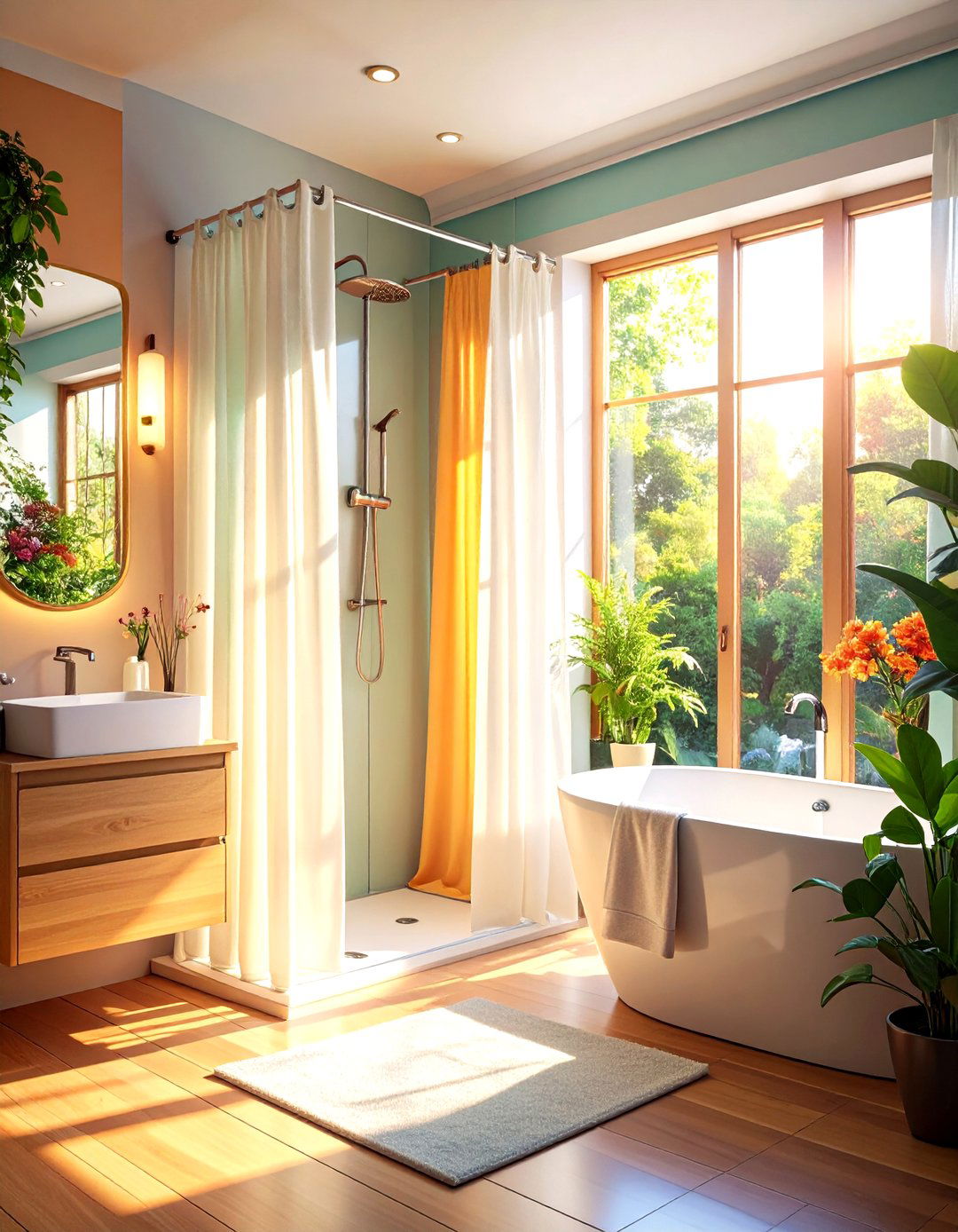 Transparent and Clear Vinyl - 20 Shower Curtain Ideas