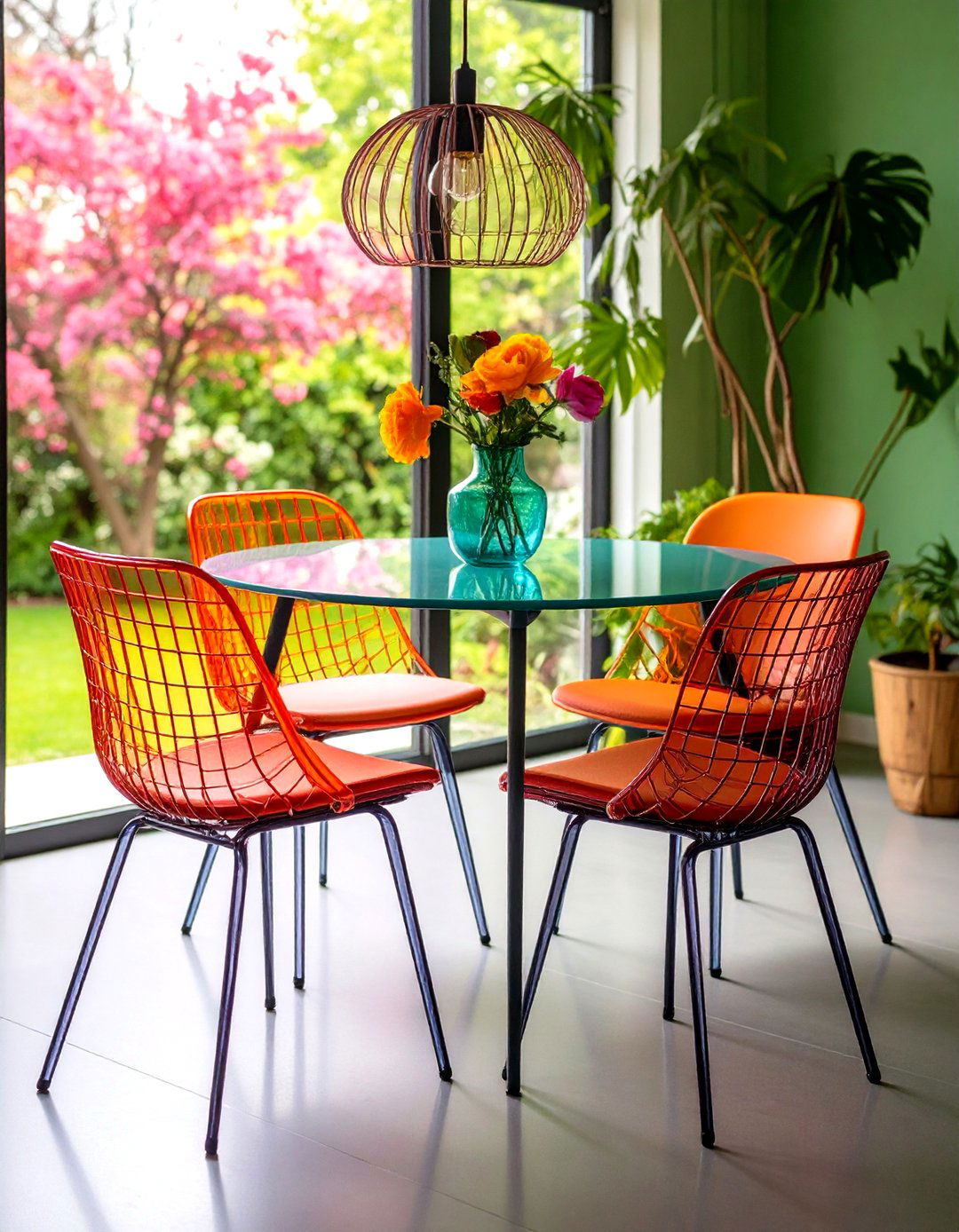 Transparent or Thin Profile Accessories - 20 Small Dining Room Ideas