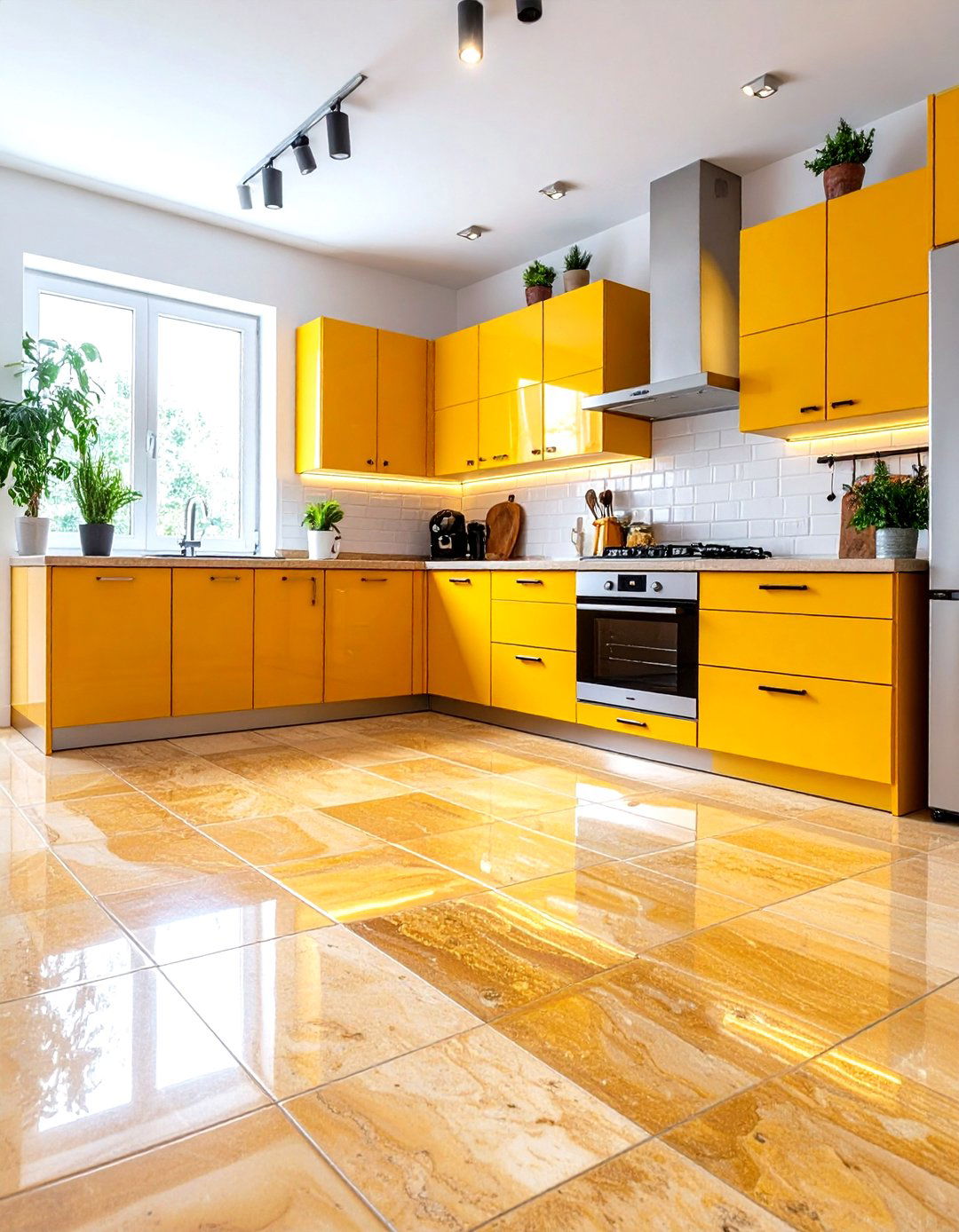 Travertine Floor Kitchen with Underfloor Heating for Year Round Comfort - 20 Travertine Floor Kitchen Ideas