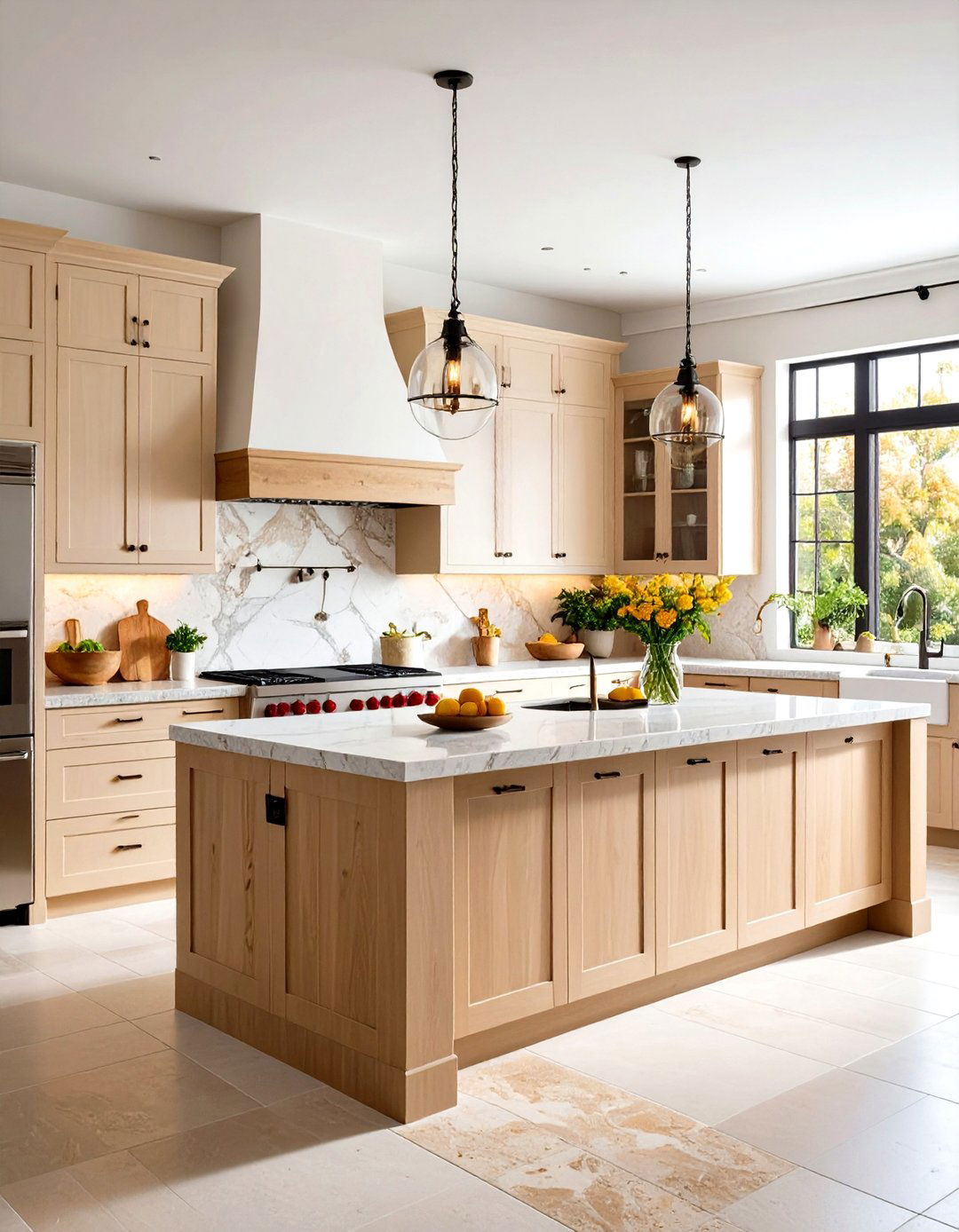 Travertine Natural Stone Rustic Backsplash - 20 Rustic Backsplash Ideas