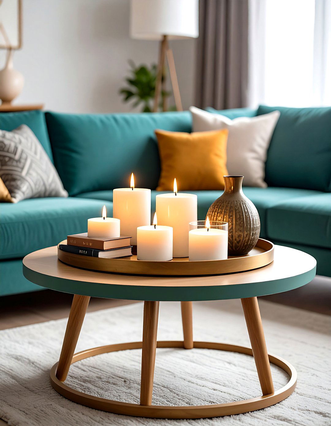 Tray Based Coffee Table Organization - 20 Coffee Table Decor Ideas