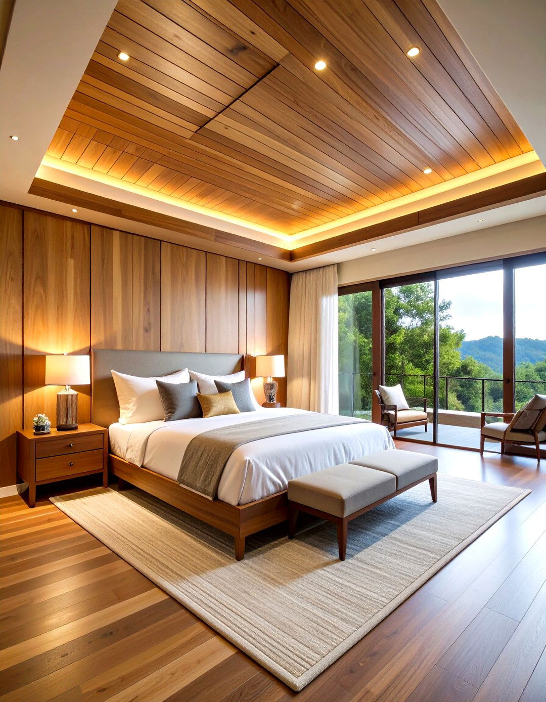 Tray Wood Plank Ceiling Sophistication - 20 Wood Plank Ceiling Ideas