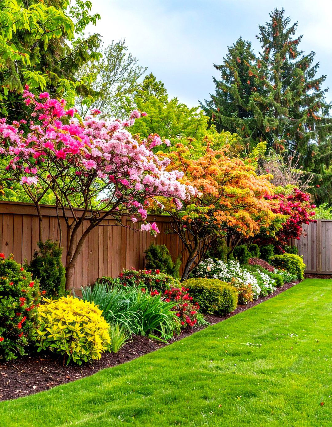 Tree Border Plantings for Natural Property Definition - 20 Tree Landscaping Ideas
