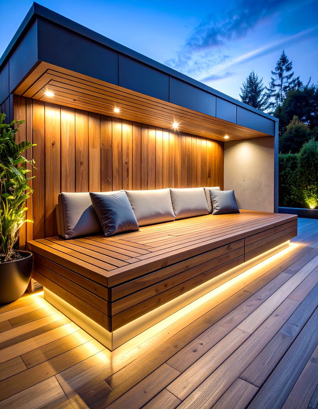 Tree Hugger Bench - 20 Built-in Deck Bench Ideas and Designs