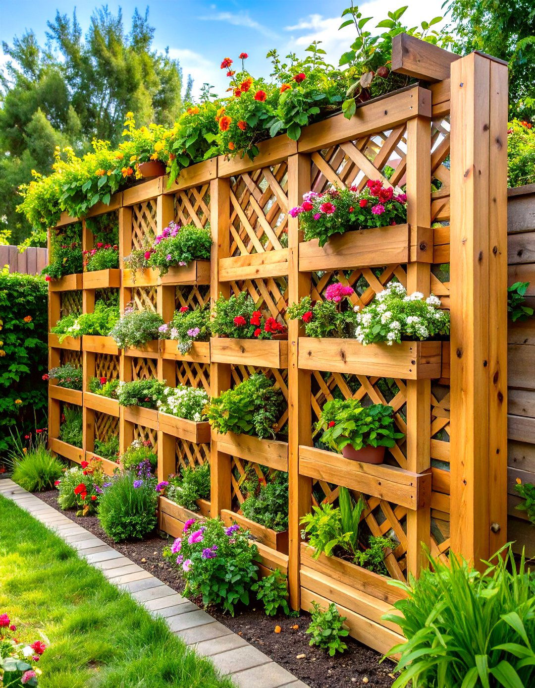 Trellis Planter Privacy Walls to Block Neighbors View - 20 Ideas Cheap Ways to Block Neighbors View
