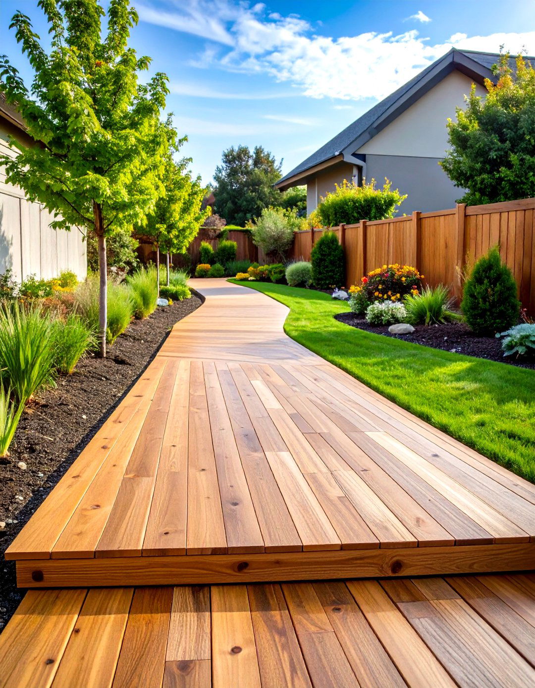 Trex Composite Wooden Walkway for Durability - 20 Wooden Walkway Ideas