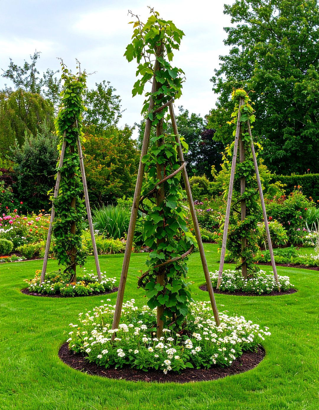 Triangular Tuteur Cluster - 20 Cucumber Trellis Ideas