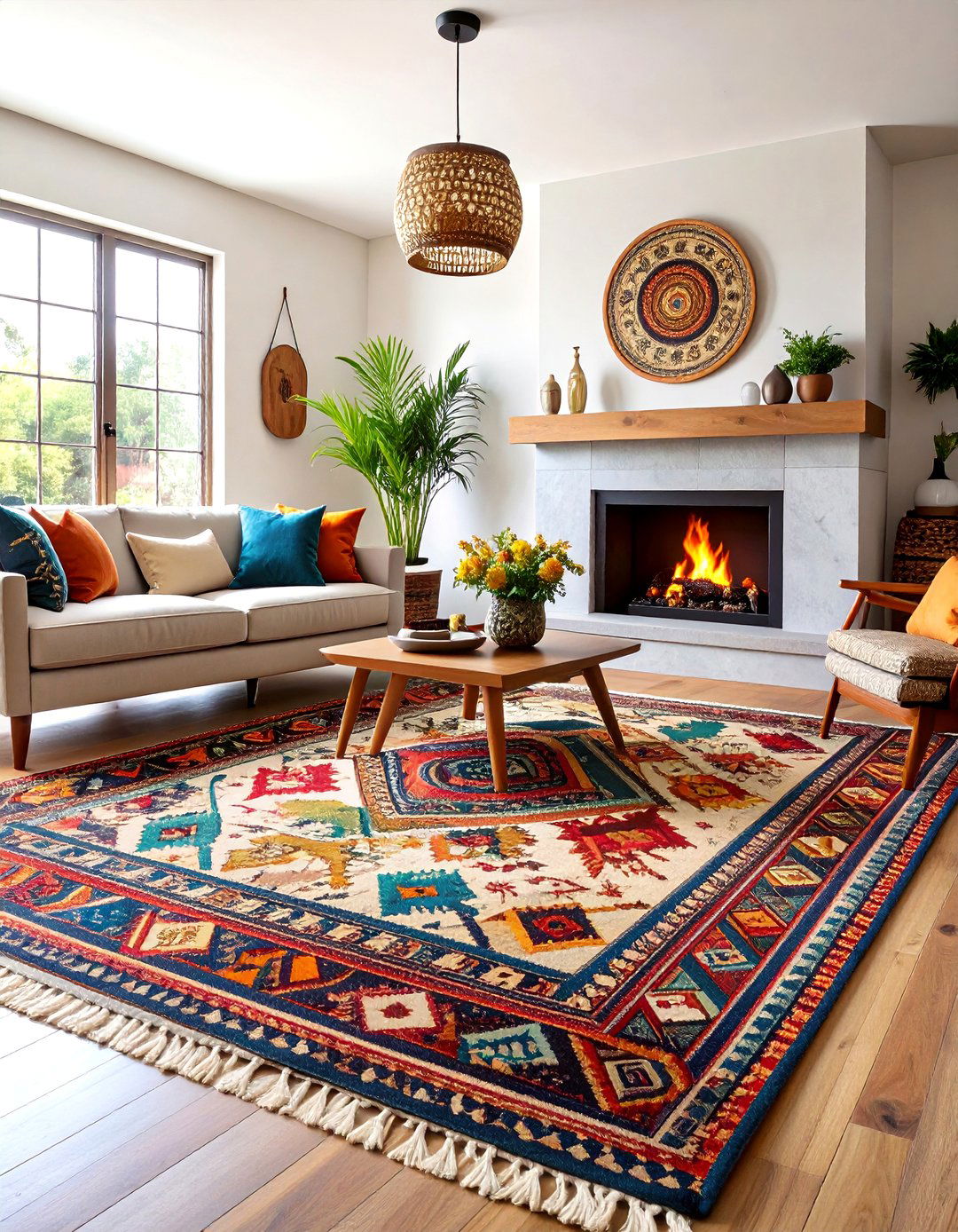 Tribal Pattern Boho Rug - 20 Boho Rug Ideas