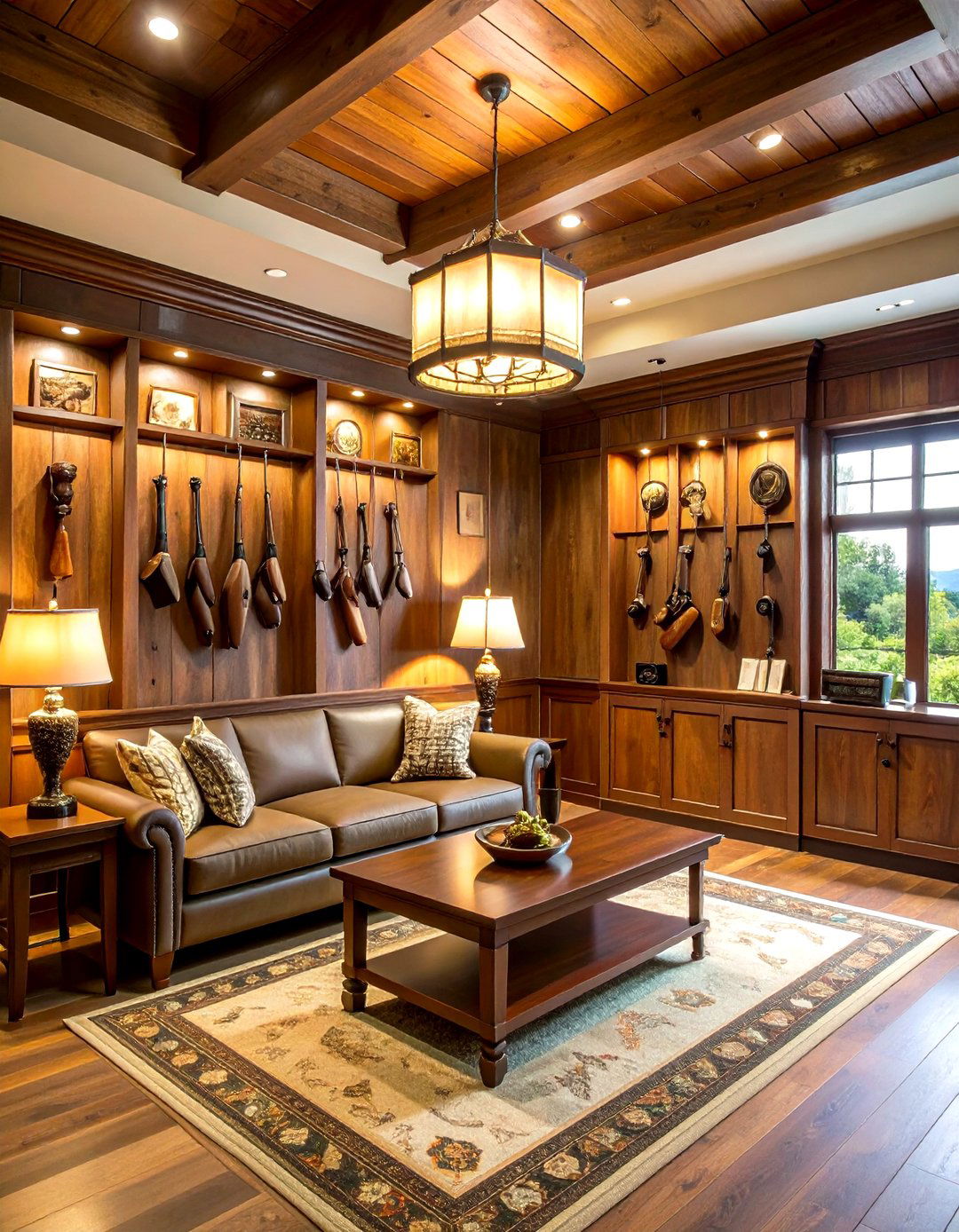 Trophy Display Wall Hunting Room Ideas with Museum Style - 20 Hunting Room Ideas