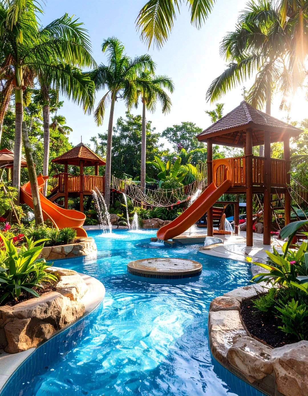 Tropical Backyard Adventure Play Paradise - 20 Tropical Backyard Ideas