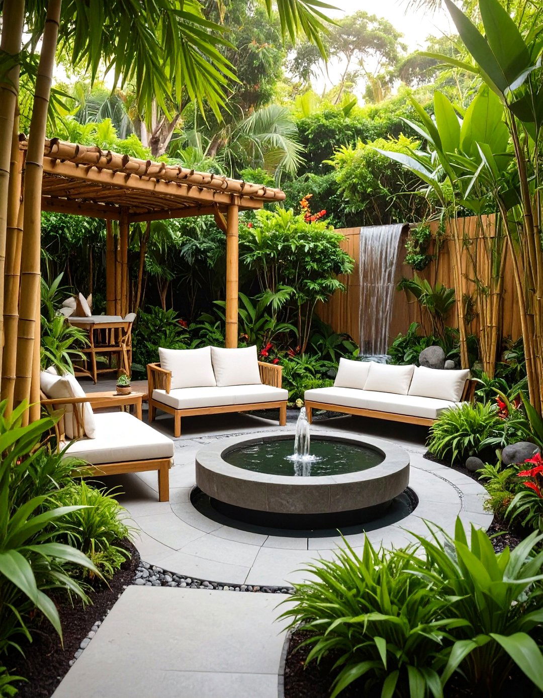 Tropical Backyard Bamboo Garden Sanctuary - 20 Tropical Backyard Ideas
