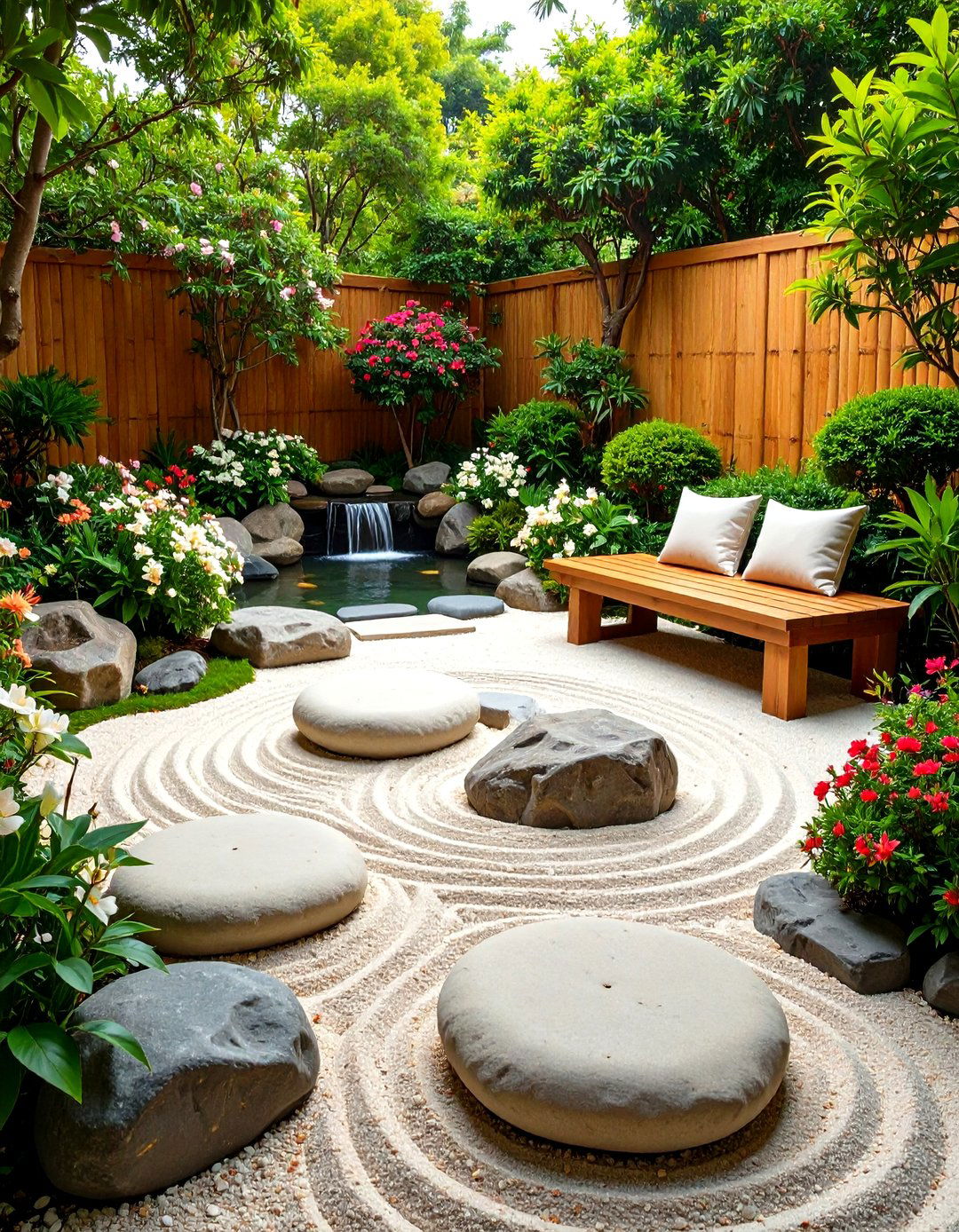 Tropical Backyard Zen Meditation Garden - 20 Tropical Backyard Ideas