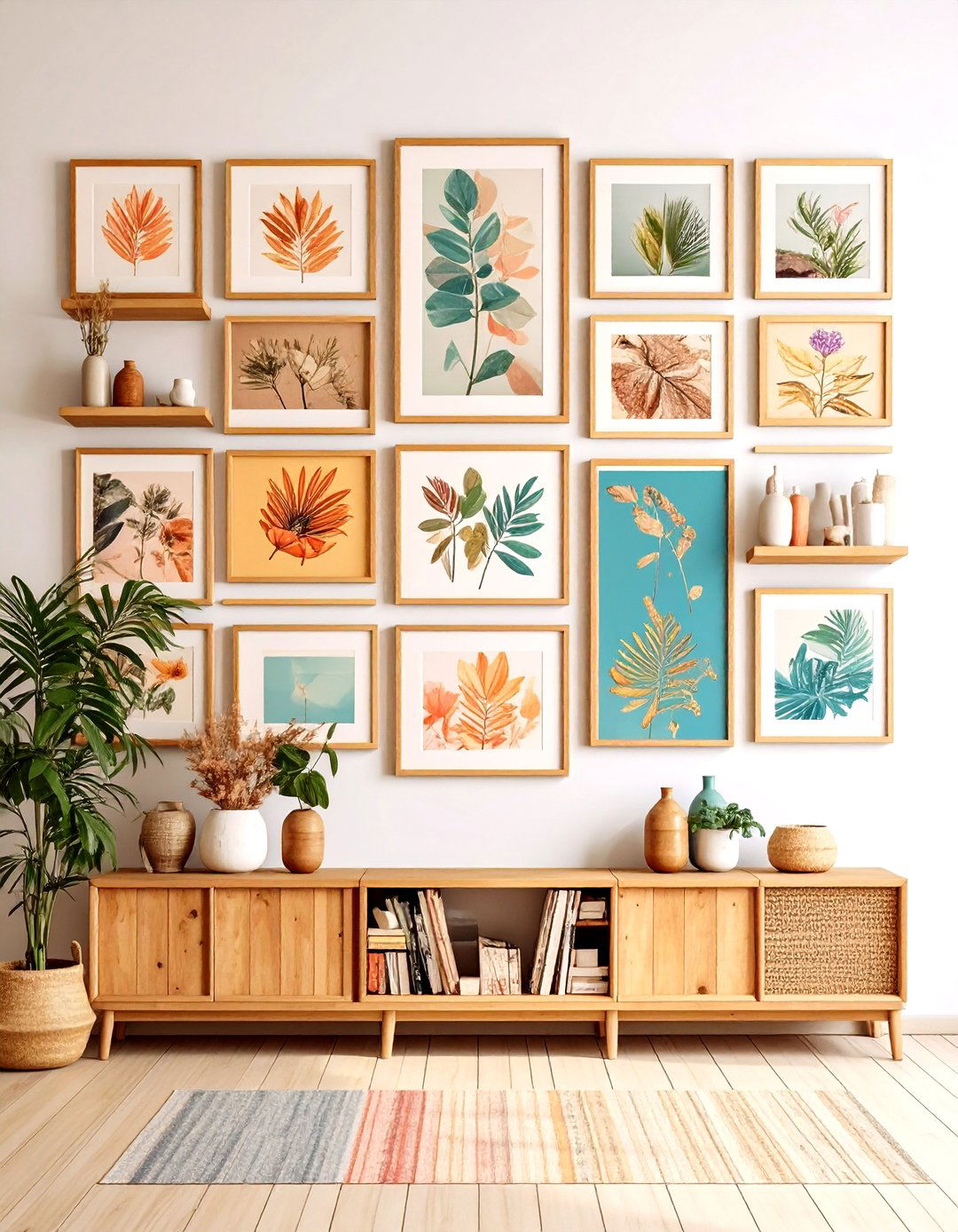 Tropical Boho Gallery Walls - 20 Bohemian Tropical Bohemian Decor Ideas