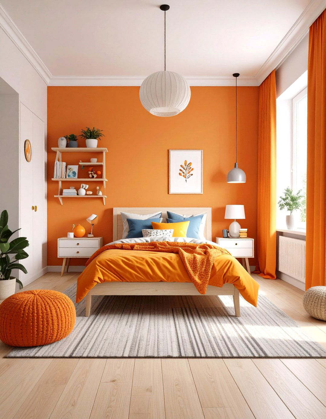 Tropical Boys Room Paint with Aqua and Coral - 20 Boys Room Paint Ideas