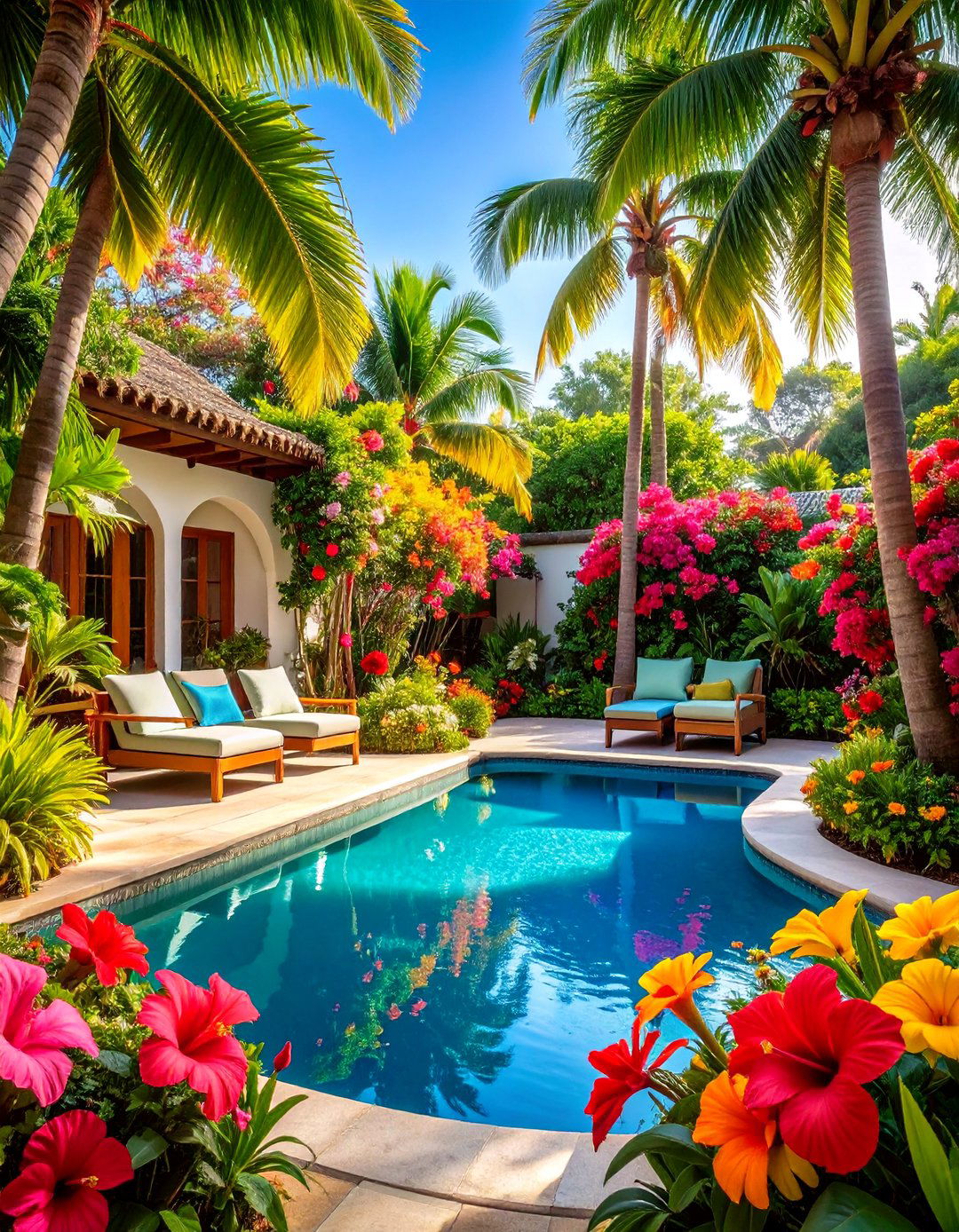 Tropical Courtyard Oasis Theme - 20 Courtyard Ideas