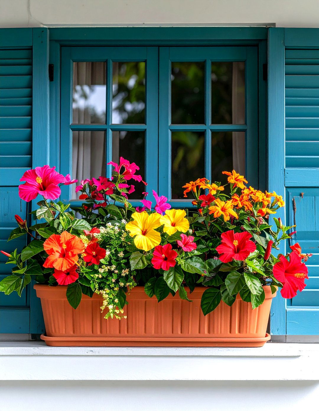 Tropical Heat Fiesta Box - 20 window box ideas