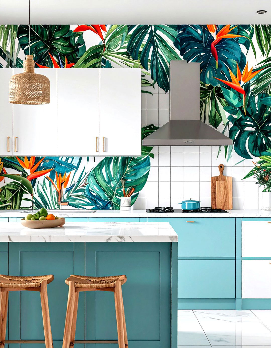 Tropical Kitchen Wallpaper Escape - 20 Kitchen Wallpaper Ideas