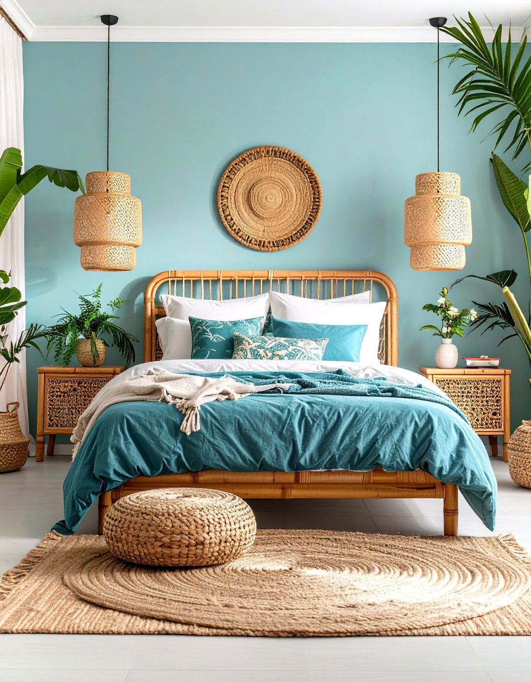 Tropical Light Blue Bedroom Paradise - 20 Light Blue Bedroom Ideas