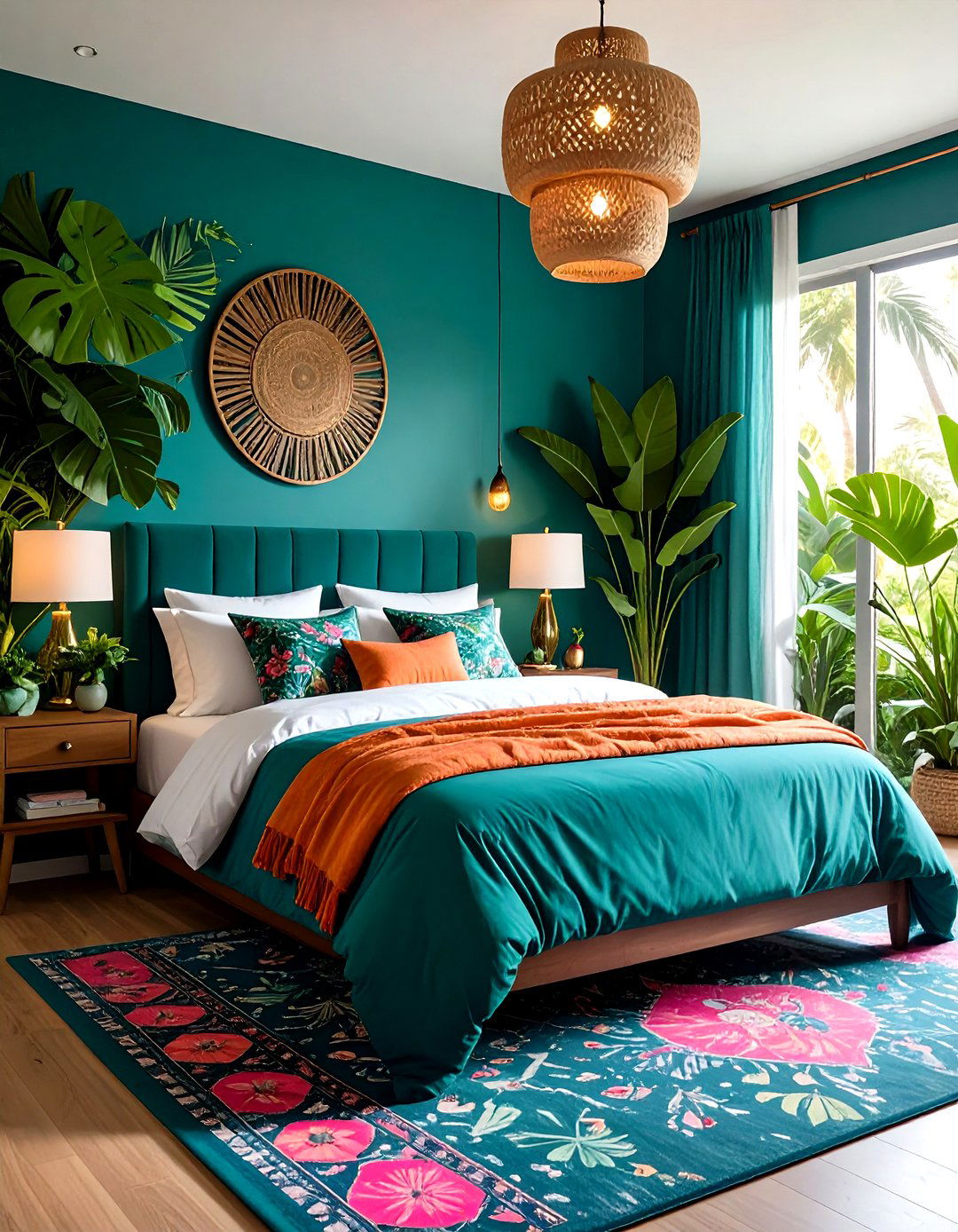 Tropical Maximalist Jungle Themed Bedroom - 20 Jungle-themed Bedroom Ideas