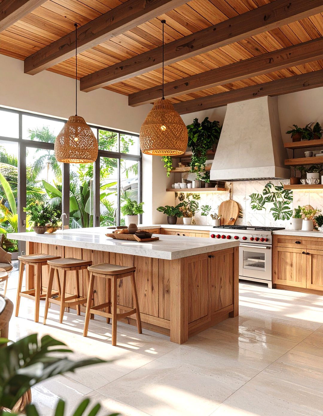 Tropical Modern Lanai Kitchen - 20 Lanai Kitchen Ideas
