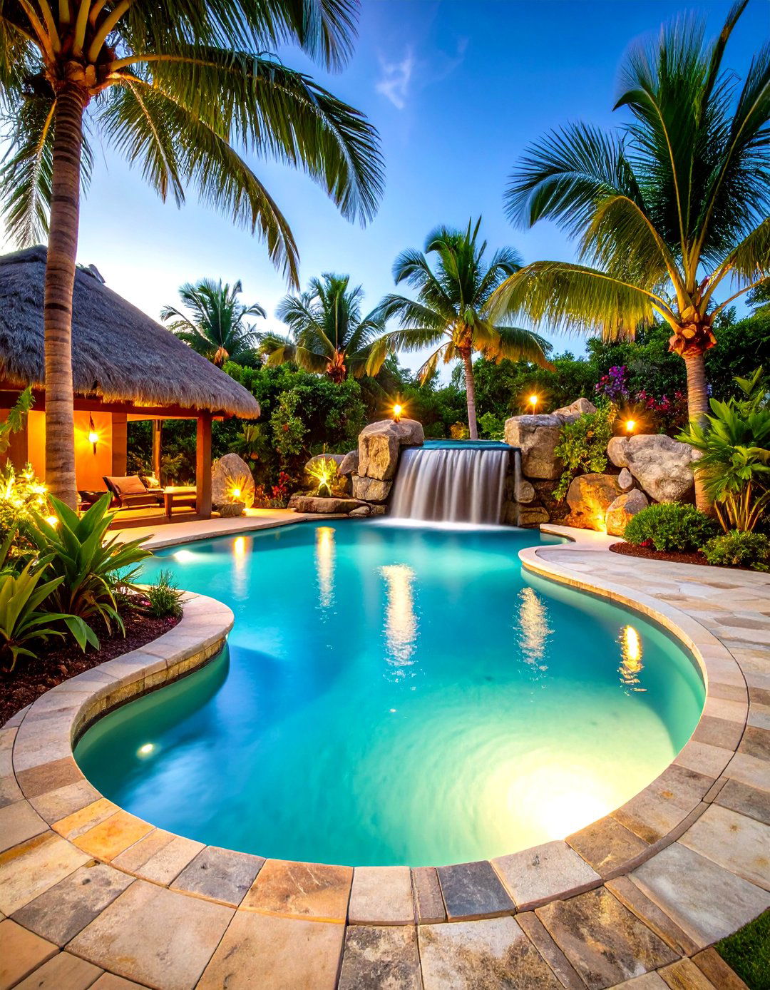 Tropical Paradise Lagoon Pool - 20 Lagoon Pool Ideas