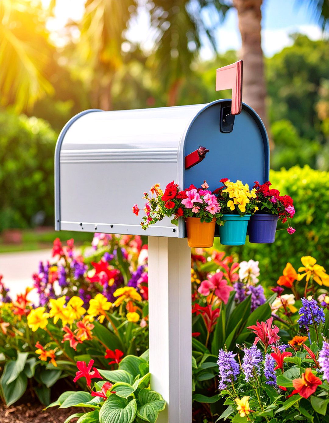 Tropical Paradise Mailbox Landscaping - 20 Mailbox Landscaping Ideas