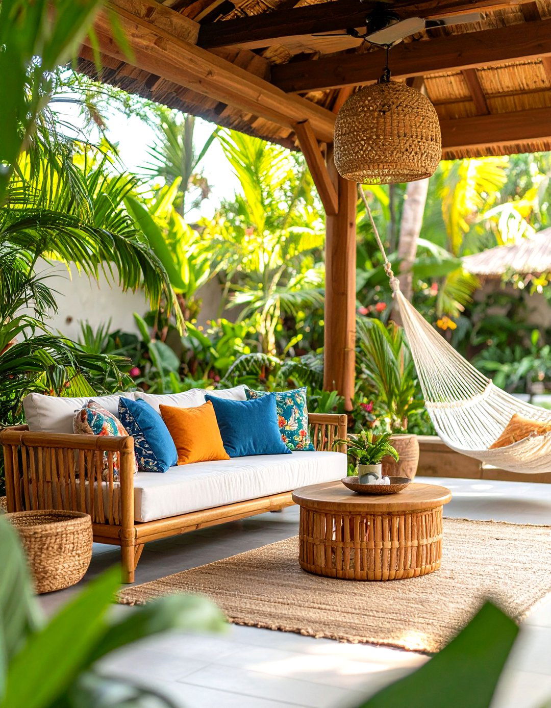 Tropical Paradise Outdoor Living Room - 20 Outdoor Living Room Ideas