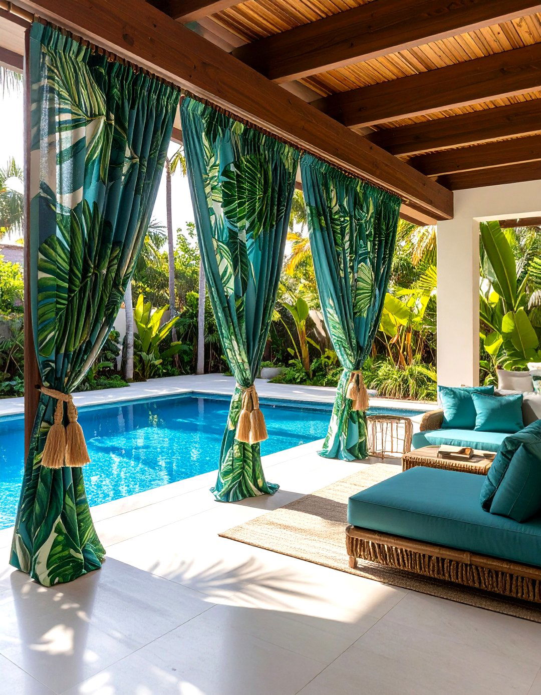Tropical Paradise Patio Curtain Design - 20 Patio Curtain Ideas
