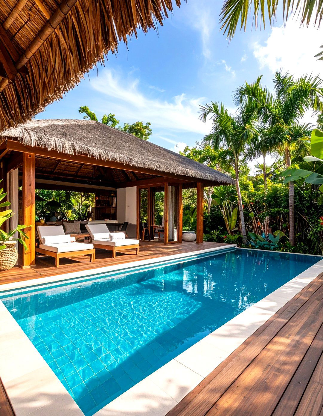 Tropical Paradise Pool Shed - 20 Pool Shed Ideas