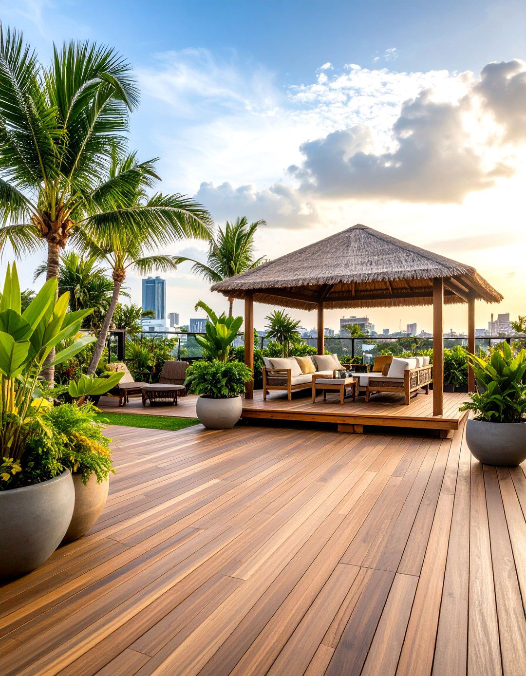 Tropical Paradise Rooftop Deck - 20 Rooftop Deck Ideas