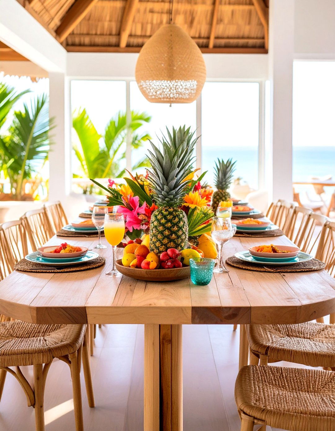 Tropical Paradise Table Setting - 20 Table Setting Ideas