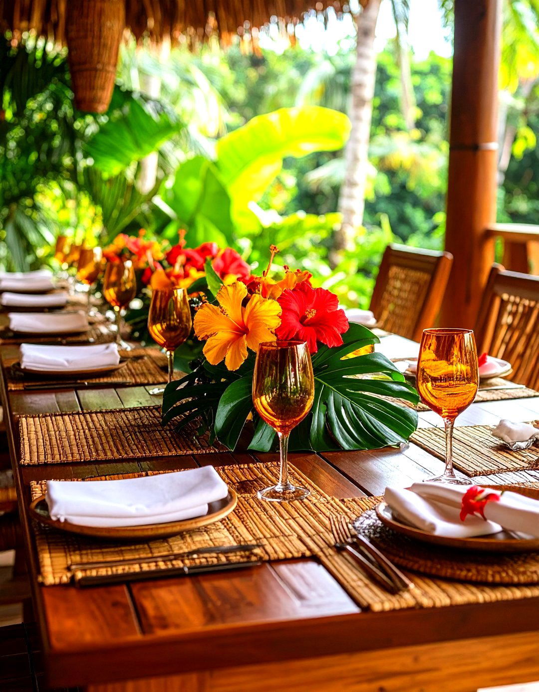 Tropical Paradise Tablescape - 20 Tablescape Ideas