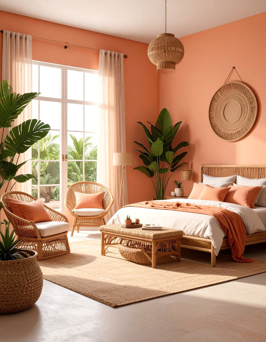 Tropical Peach Bedroom Escape - 20 Peach Bedroom Ideas