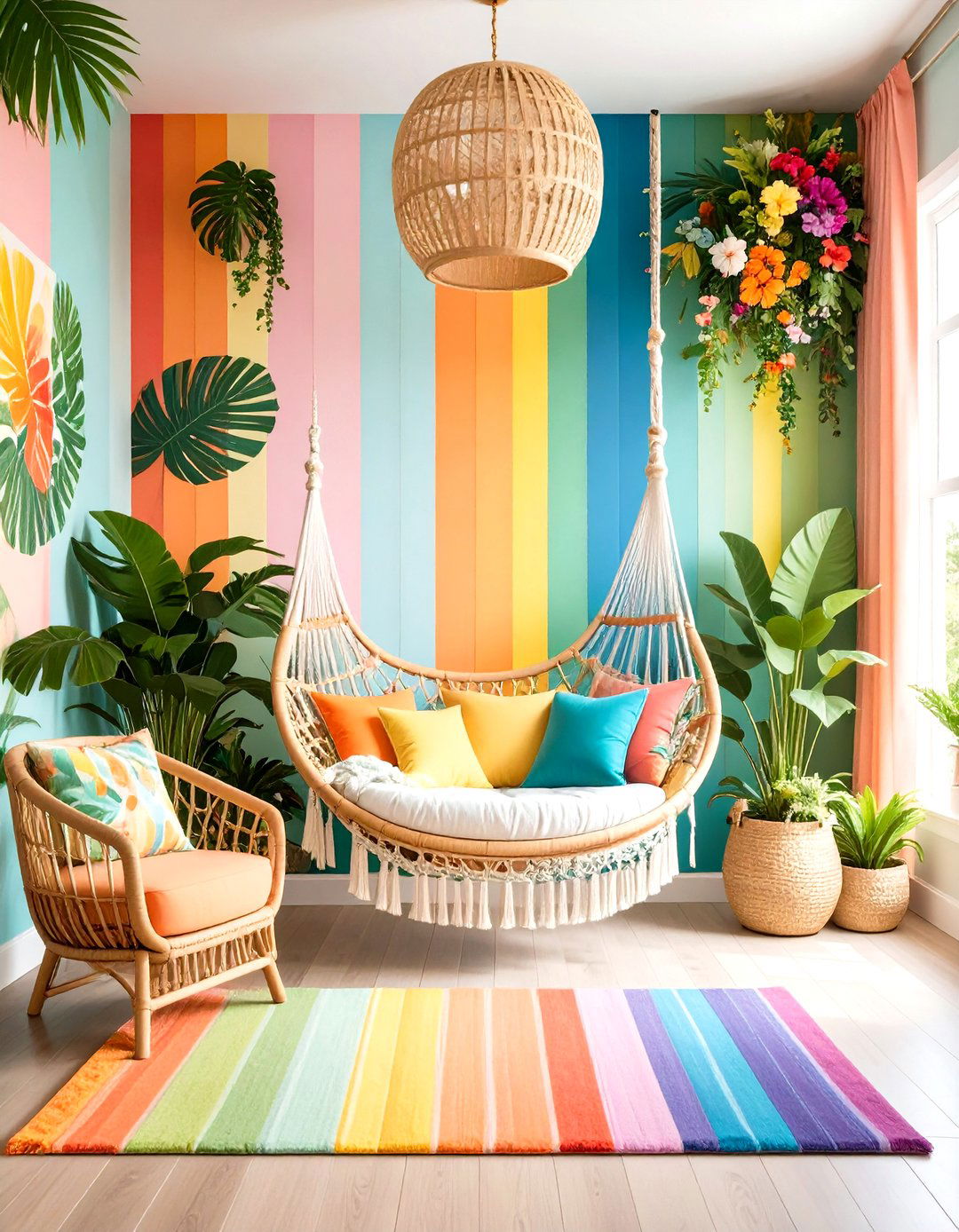Tropical Rainbow Nursery Paradise - 20 Rainbow Nursery Ideas