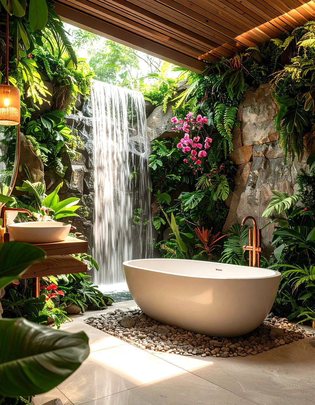 Tropical Rainforest Restaurant Bathroom Retreat - 20 Restaurant Bathroom Ideas